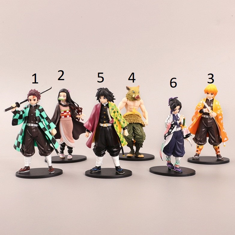 Mô Hình Tanh gươm diệt quỷ Figure Shinobu, Tanjirou, Zenitsu, Inosuke, Nezuko 15-17cm