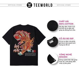 Áo thun Teeworld TW x Vietnamese Warrior - Vietnamese Tiger - Ông Hùm Nam Nữ Trắng Đen Form Rộng Unisex