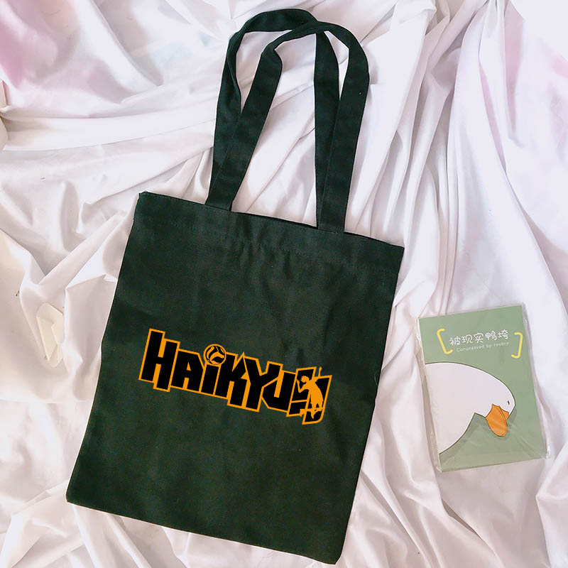 Túi xách trung học Haikyuu Anime Túi vải thông thường Túi mua sắm Túi đeo vai