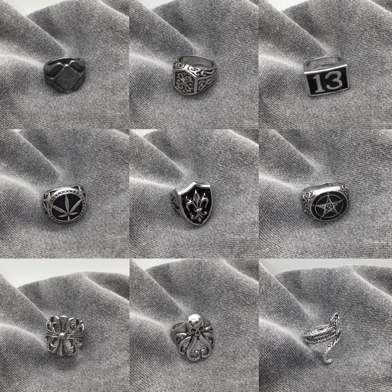 NHẪN HỢP KIM TITAN VINTAGE BASIC CHROME HEARTS STUDIO 612 45 LOẠI NHẪN (TẾT UPDATE)