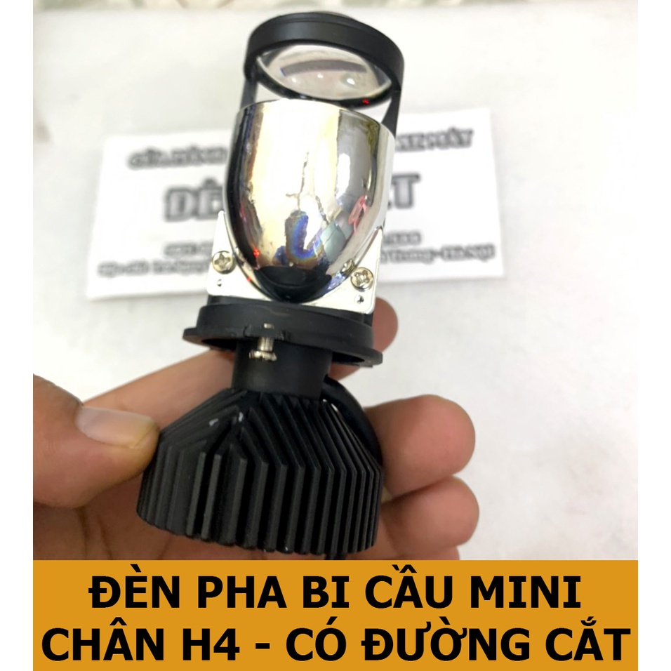 01 Đèn pha bi cầu mini L9K chân H4 20w siêu sáng cho ô tô xe máy lắp trực tiếp không cần chế - Đèn xe Việt