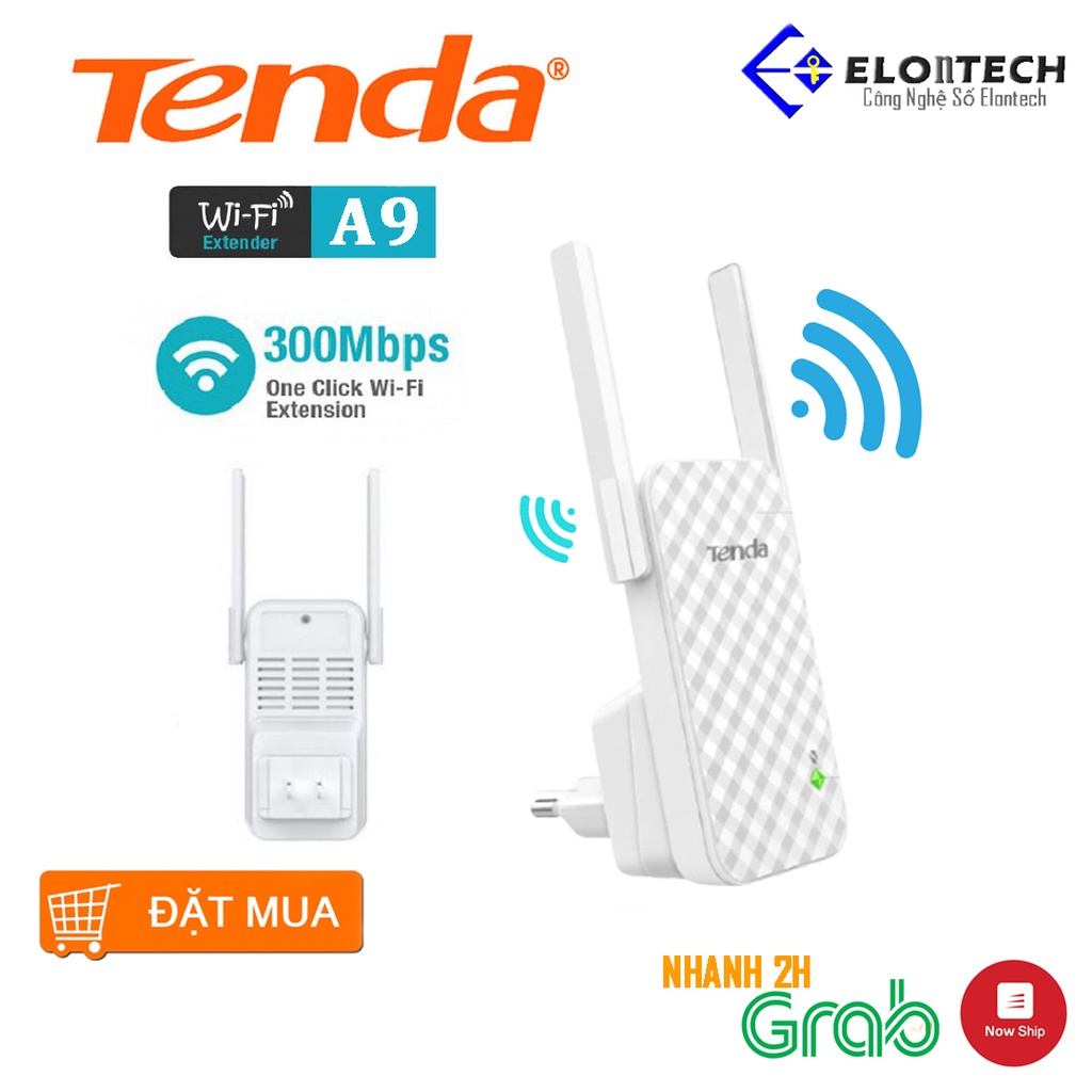 Bộ Kích Sóng Wifi Repeater 300Mbps Tenda A9 | Cục kích wifi hàng chính hãng | Bảo hàng 12 tháng