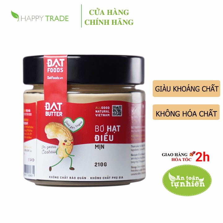 Bơ hạt điều xay mịn tự nhiên Đạt Butter (150g)