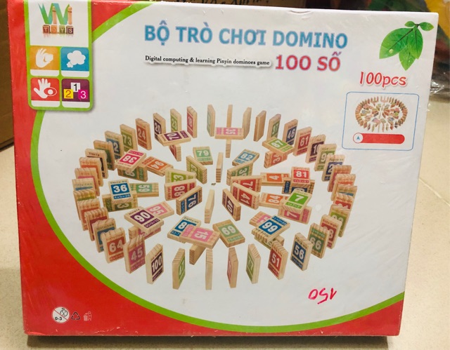 Domino 100 số có in chữ tiếng anh tương ứng