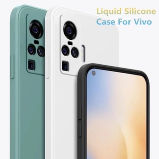 Ốp lưng dẻo cạnh vuông cho VIVO V20 SE Y20 Y20i V19 Neo V17 Y11 Y31 Y51 Y20s Y17 Y15 Y12 Y12s Y11s S1 Pro G D Solid Color Square Liquid