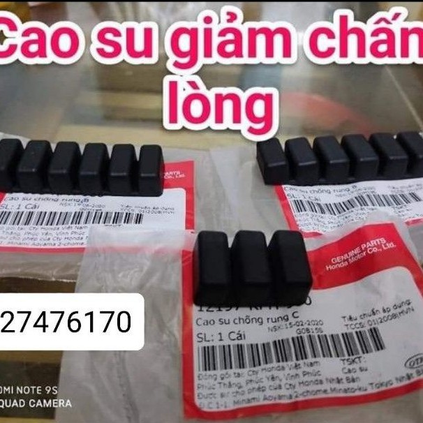 3 cao su gắn lòng xilanh chống rung xe Future neo, X 125 zin honda