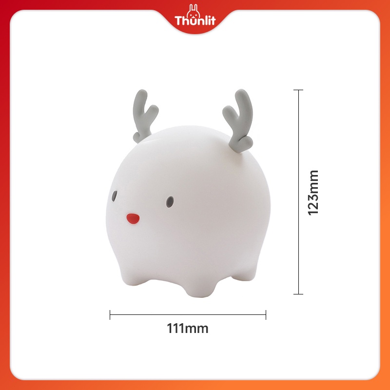 Đèn ngủ Thunlit sạc USB nhiều màu thiết kế kiểu hươu dễ thương