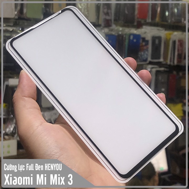 Kính cường lực Xiaomi Mi Mix 3 Full viền đen HENYOU