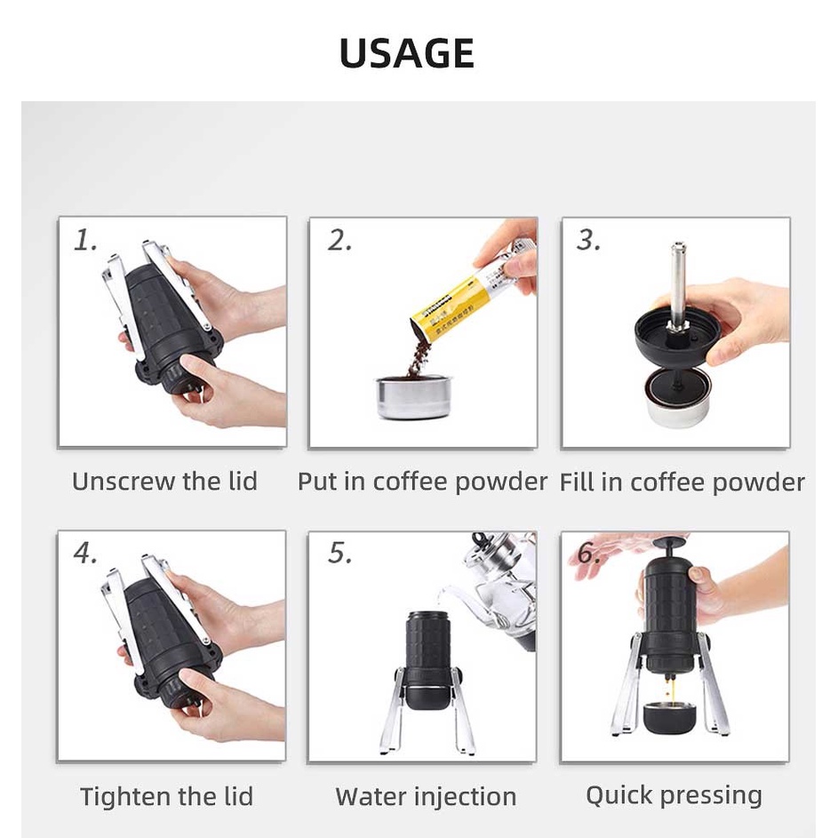 Máy pha cà phê cầm tay STARESSO Pro Mirage nhỏ gọn tiện lợi - Dụng cụ pha Espresso, Americano cầm tay