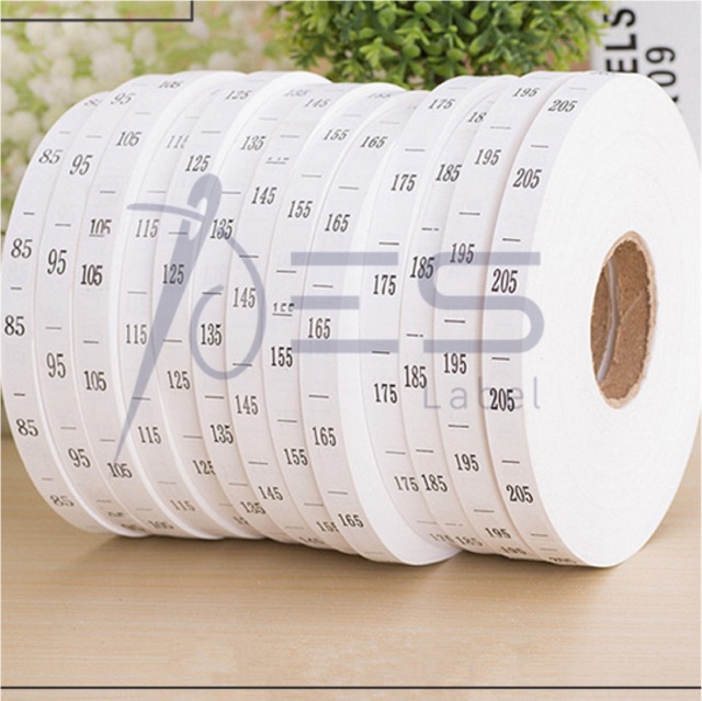 Nhãn cuộn giấy dai size số (nylon)