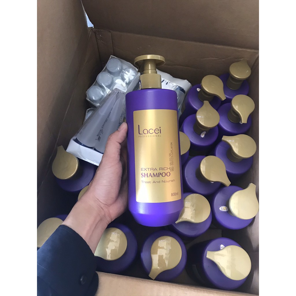 DẦU GỘI + XÃ PHỤC HỒI LACEI TÍM