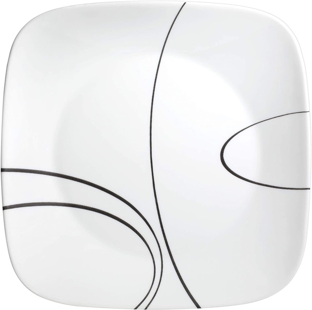 Dĩa Thủy Tinh Mỹ Vuông Simple Lines Corelle 2211-2213 (23cm–26.5cm)