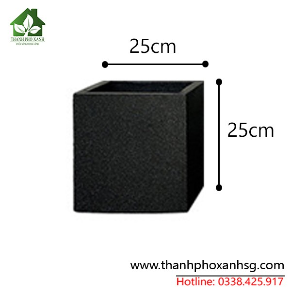 Chậu đá mài vuông 25cm