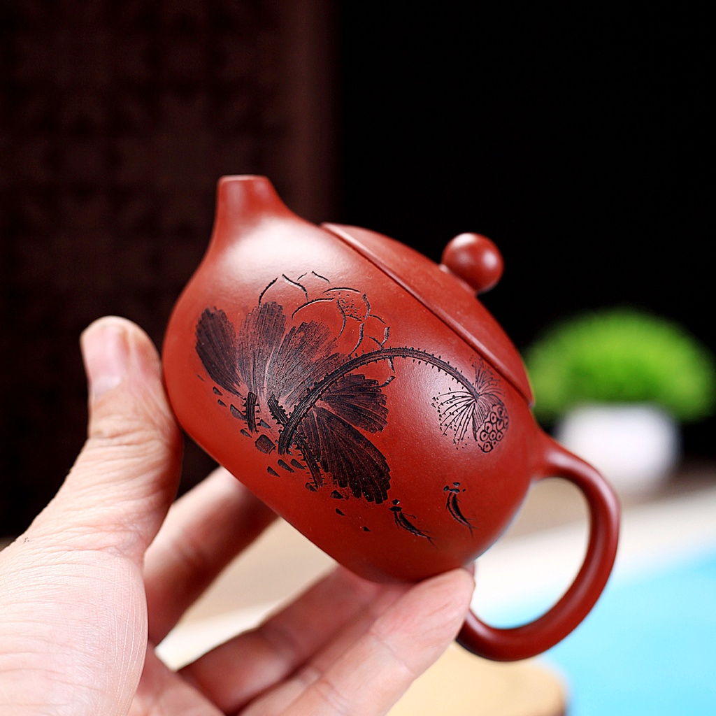 Ấm Tử Sa Nghi Hưng Liên Hương 180 ml (Đại Hồng Bào)