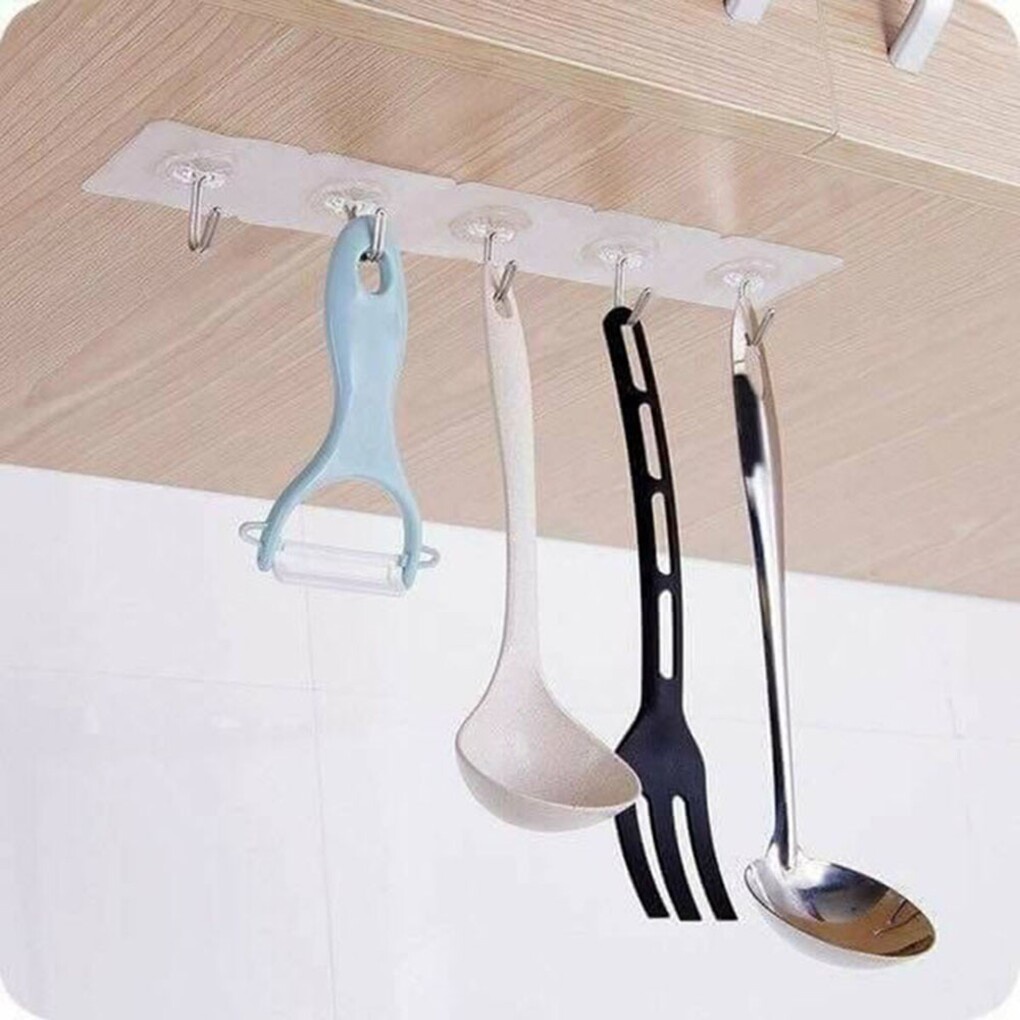 Móc treo đồ dán tường trong suốt