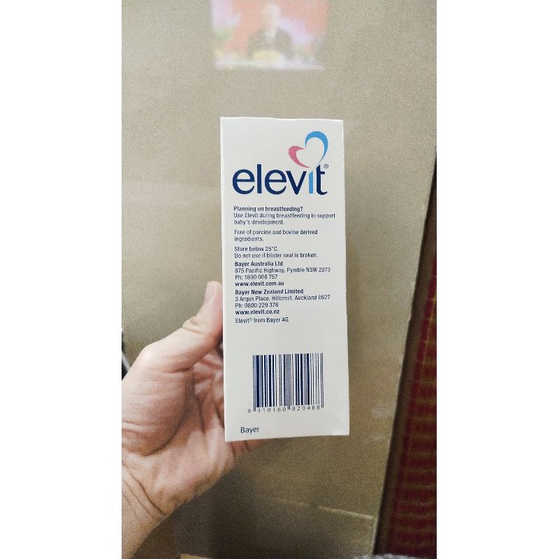 Mẫu mới -Elevit bầu của Úc 100 viên