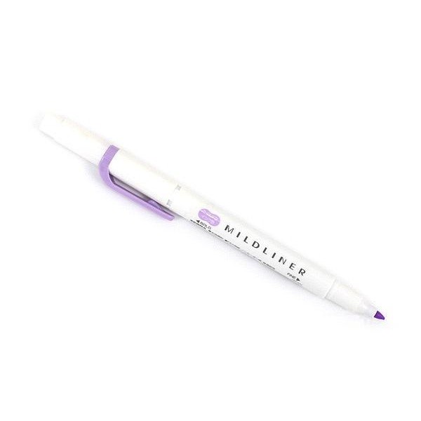 Bút đánh dấu hai đầu Zebra Mildliner Double-Sided Highlighter – Fine/Bold – Màu tím (Mild Violet)