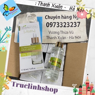 Serum  cho làn da dầu và có vết thâm Bielenda Super Power Mezo Serum với 10%AHA, PHA, vitamin B3 30ml