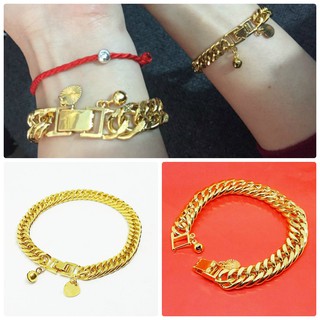 Combo 2 Vòng tay nam nữ dạng xích mạ vàng 24K sang trọng,trao yêu thương (ảnh thật)