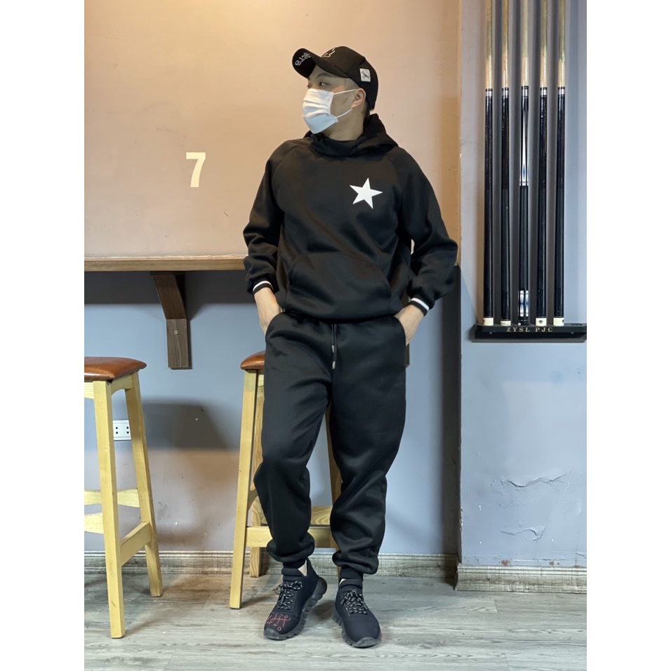 Áo Hoodie Nỉ bông - Hàng thiết kế - hoạ tiết STAR | BigBuy360 - bigbuy360.vn