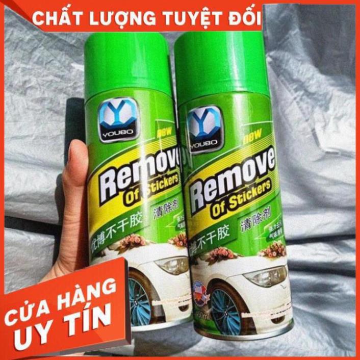 Chai Xịt Tẩy Keo, Nhưa Đường, Băng Dính, Vết Bám Khó Rửa Trên Xe Máy, Ô Tô Remove of sticker 450ml