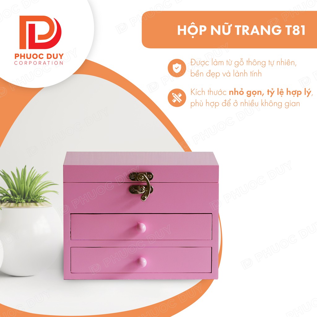Tủ mini để bàn đa năng - Tủ nữ trang mỹ phẩm T81