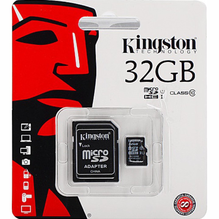 Thẻ nhớ Kingston MircoSD 64GB/32GB – Chính Hãng – Bảo hành 5 năm – Dùng cho Điện thoại – Máy ảnh – Camera – Kèm Adapter