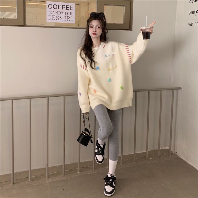 Áo Sweater Dáng Rộng Thiết Kế Mới Thời Trang Dành Cho Mùa Thu Đông