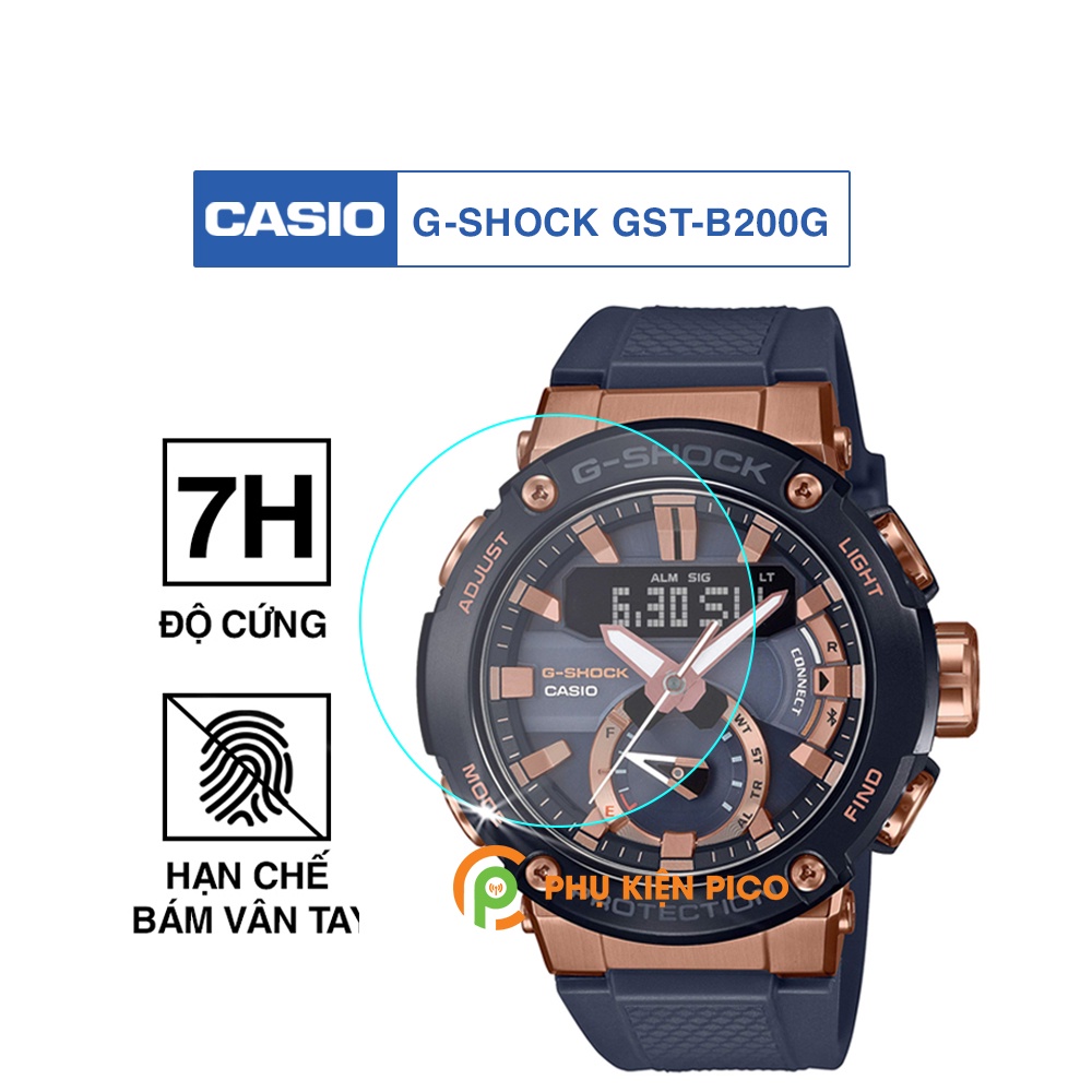 Cường lực đồng hồ Casio G-Shock GST-B200G độ cứng 7H chống trầy xước - Dán màn hình đồng hồ Casio