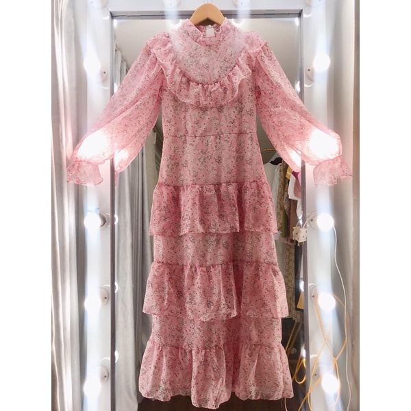 VÁY MAXI HOA NHÍ VOAN TẦNG ĐI DU LỊCH