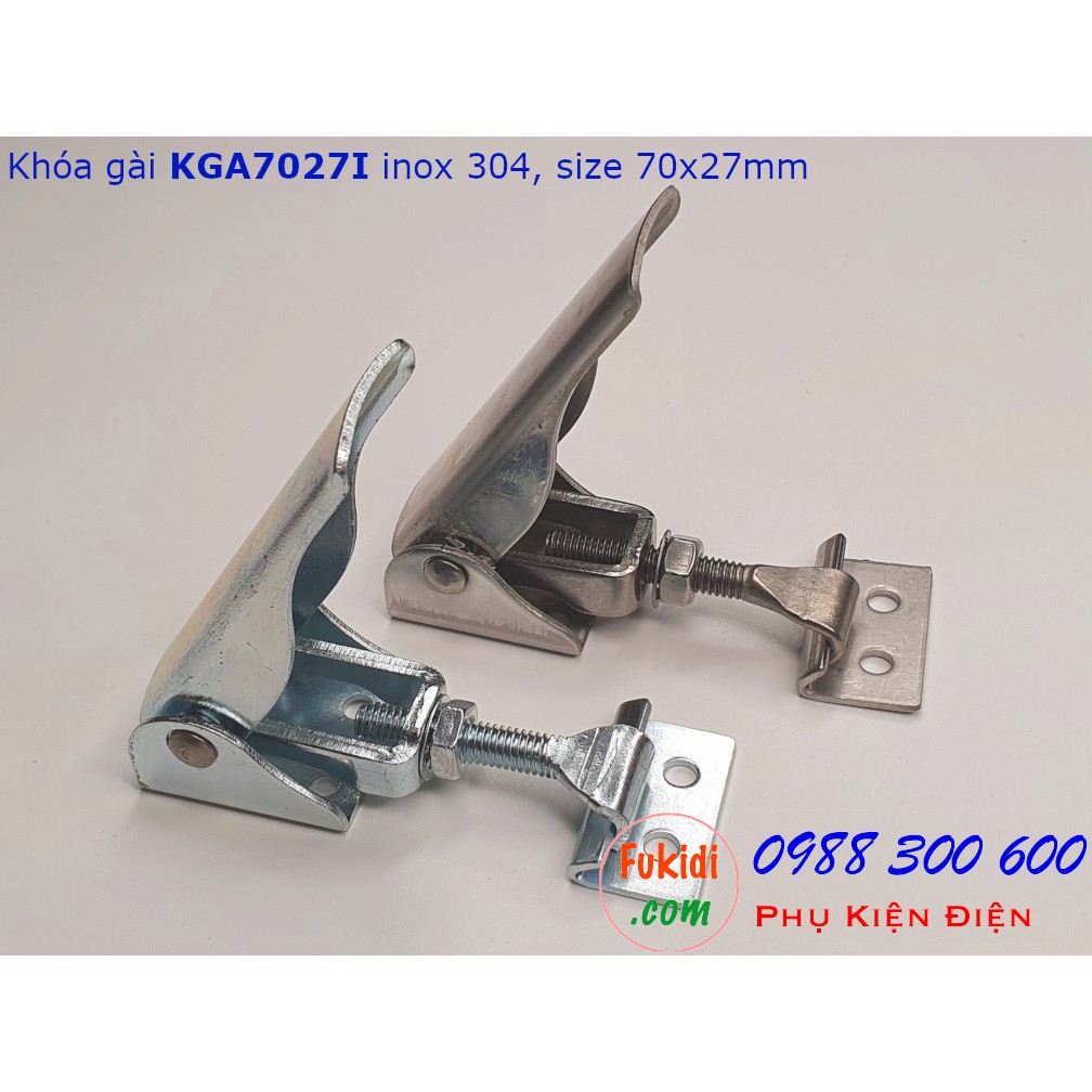Khóa gài nhanh, có thể thay đổi chiều dài, inox 304 70x27mm - KGA7027