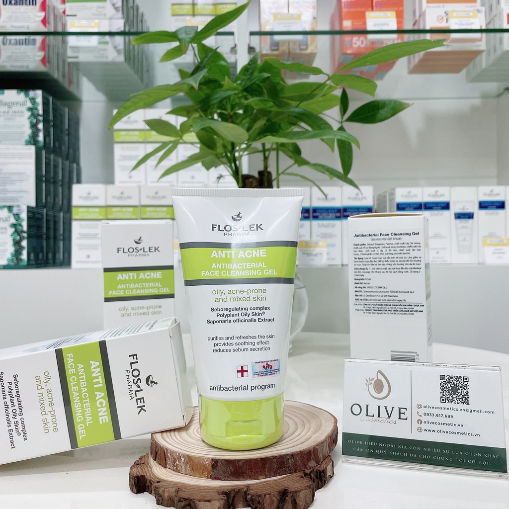Sữa rửa mặt ngăn ngừa mụn FlosLek Antibacterial Face Cleansing Gel