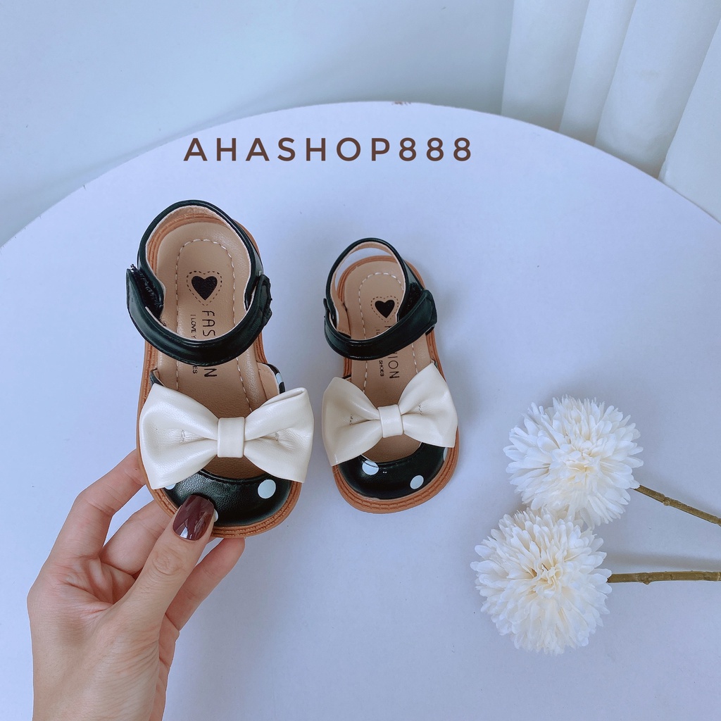 Giày Búp Bê Chấm Bi Đính Nơ Cut Out Thoáng Chân Cho Bé Gái 1-4 Tuổi K135