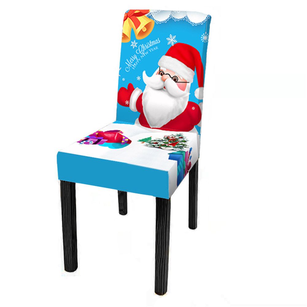 Vỏ bọc ghế ngồi bàn ăn chống bẩn in hình ông già Noel dễ thương