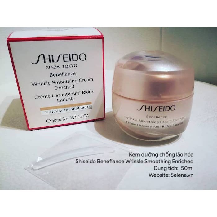 [CHÍNH HÃNG] Kem dưỡng chống lão hóa Shiseido Benefiance Wrinkle Smoothing Enriched 50ml