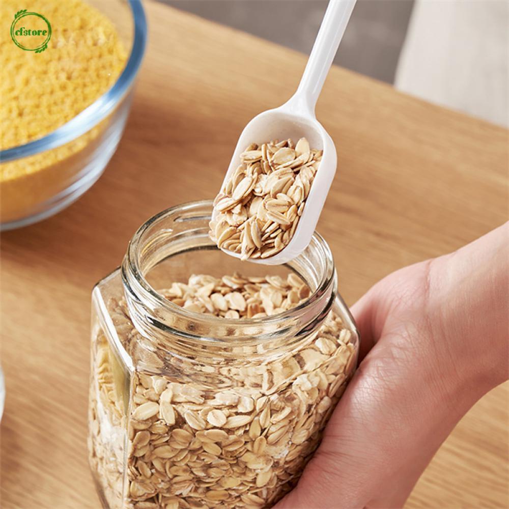 Bộ 2 Muỗng Đong Bằng Nhựa Cấp Thực Phẩm Tay Cầm Dài Có Thể Tái Sử Dụng