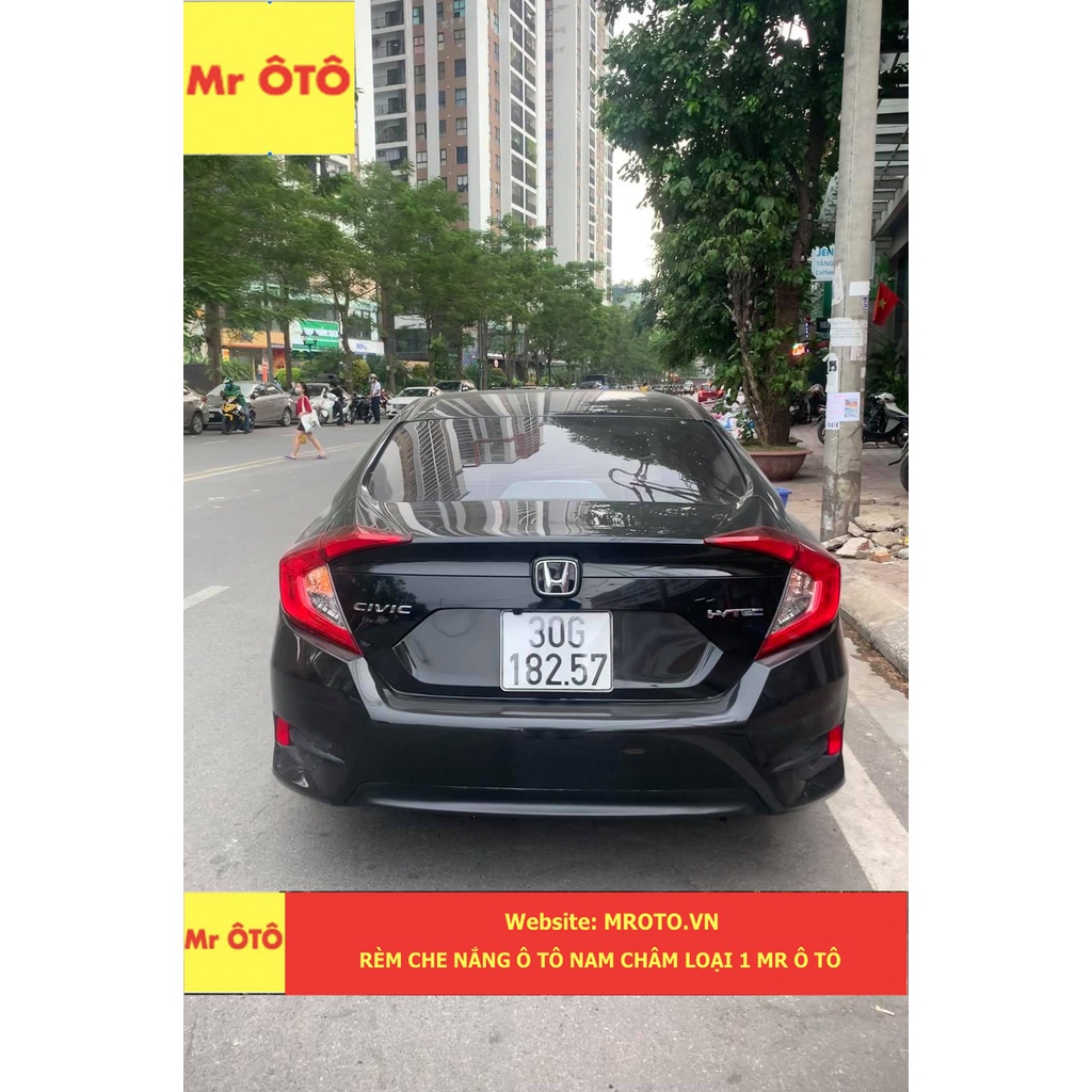 Rèm Che Nắng Xe Honda Civic 2019-2021  Loại 1 Mr.OTO. Bảo Hành 24 tháng. Cam Kết Chuẩn Khít Theo Xe