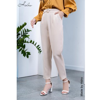 HIDRO Set áo lụa gân phối quần baggy
