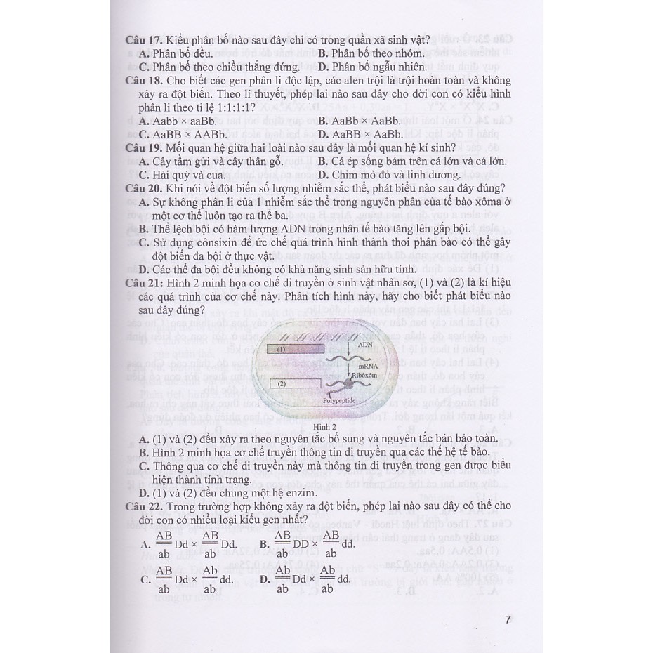 Sách - Bộ đề thi THPT Quốc Gia Sinh học (Định hướng từ 2017 - 2018 - 40 câu)