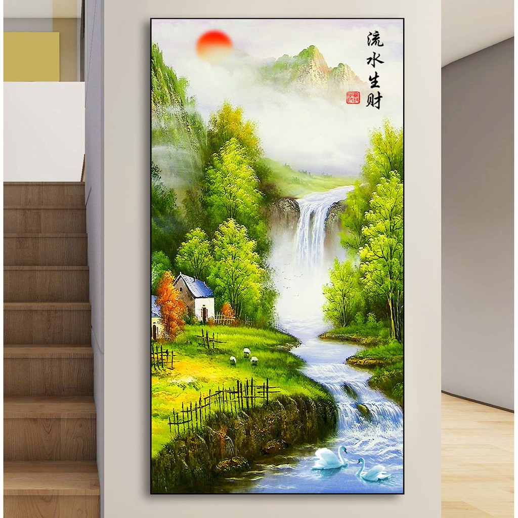 15 khung anh và tranh treo tường Canvas thiên nhiên CỠ ĐẠI, khung Composite VIP