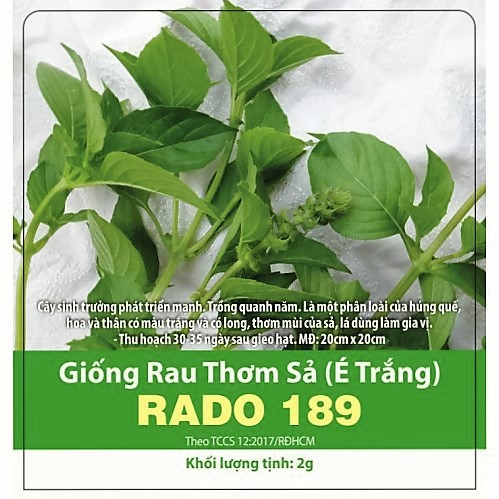 Giống Rau Thơm Sả ( É Trắng)_ gói 2 gram.