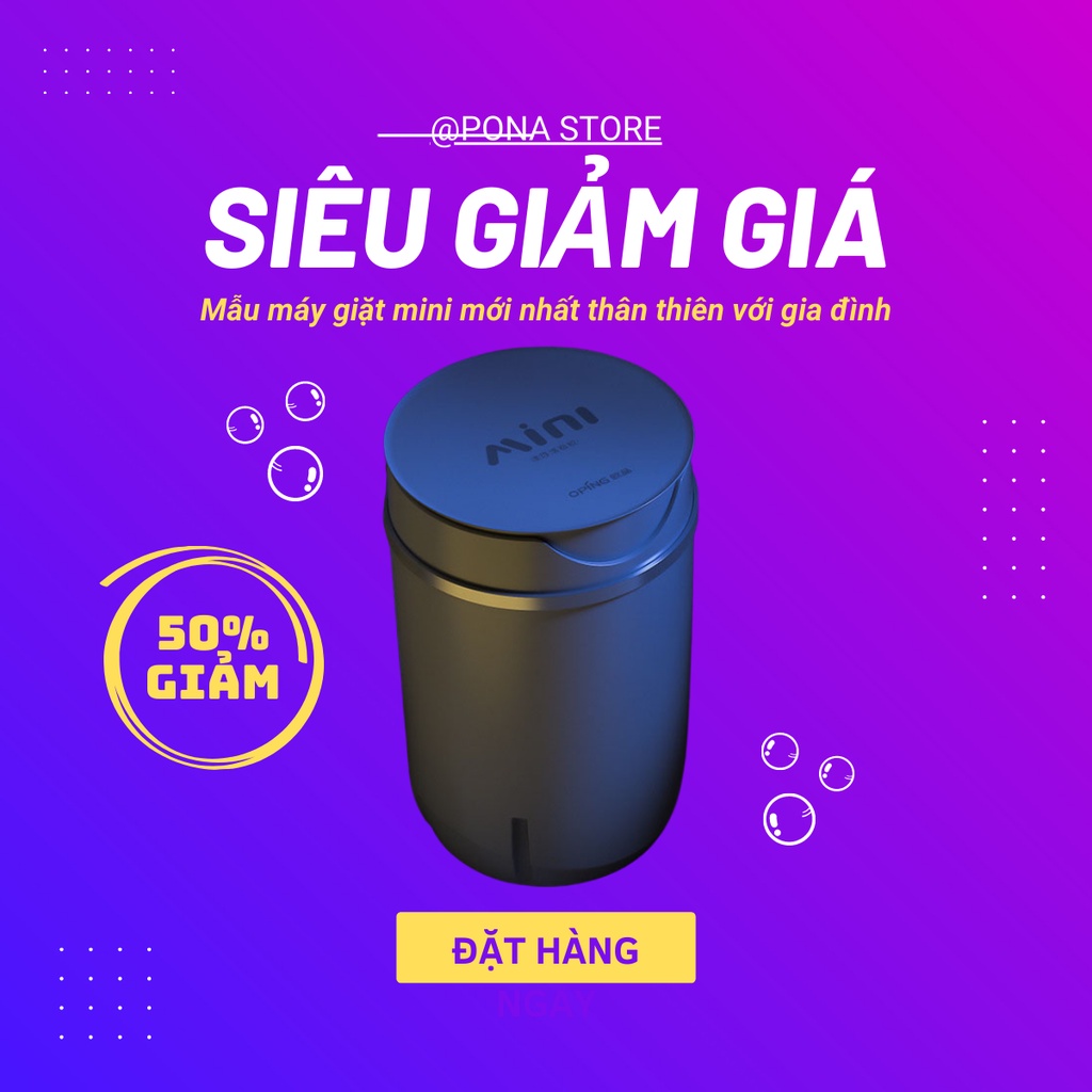 MÁY GIẶT MINI TỰ ĐỘNG HOÀN TOÀN - BẢN QUỐC TẾ CHÍNH HÃNG