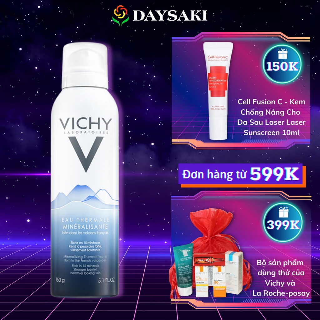 Vichy Xịt khoáng dưỡng da Vichy Mineralizing Thermal Water