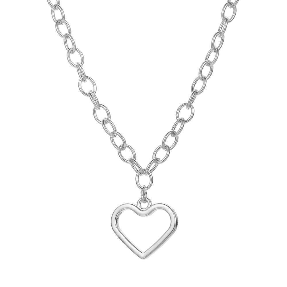 Vòng cổ Choker Mặt Trái Tim Đôi Đơn Giản Cho Nữ