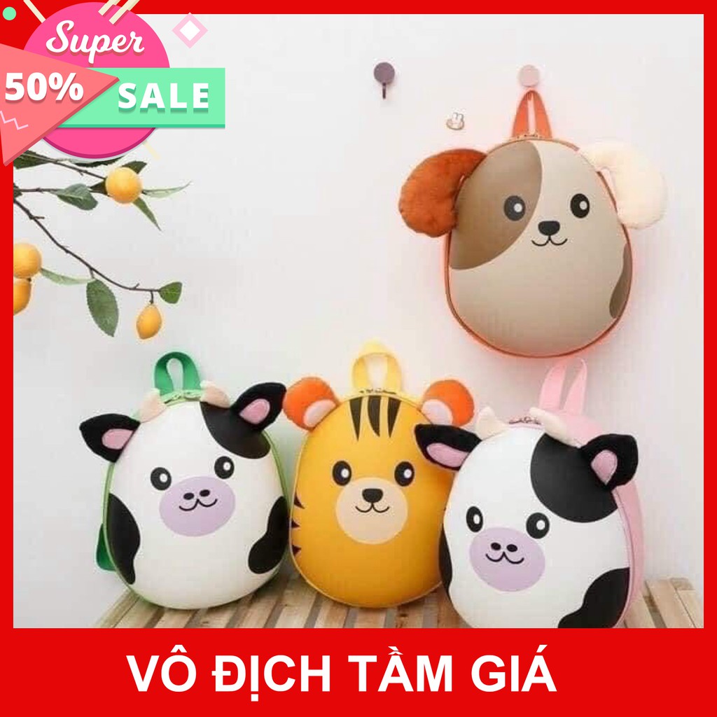 Balo cho bé mẫu giáo cấp 1 đi học chất liệu siêu nhẹ hình trứng dễ thương MiibooShi SF290