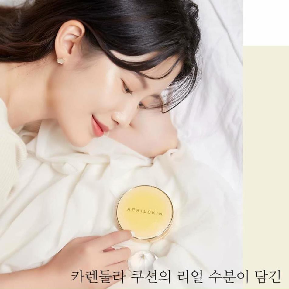 Phấn Nước April Skin Real Calendula Ampoule Glow Cushion SPF50+PA++++ 13g