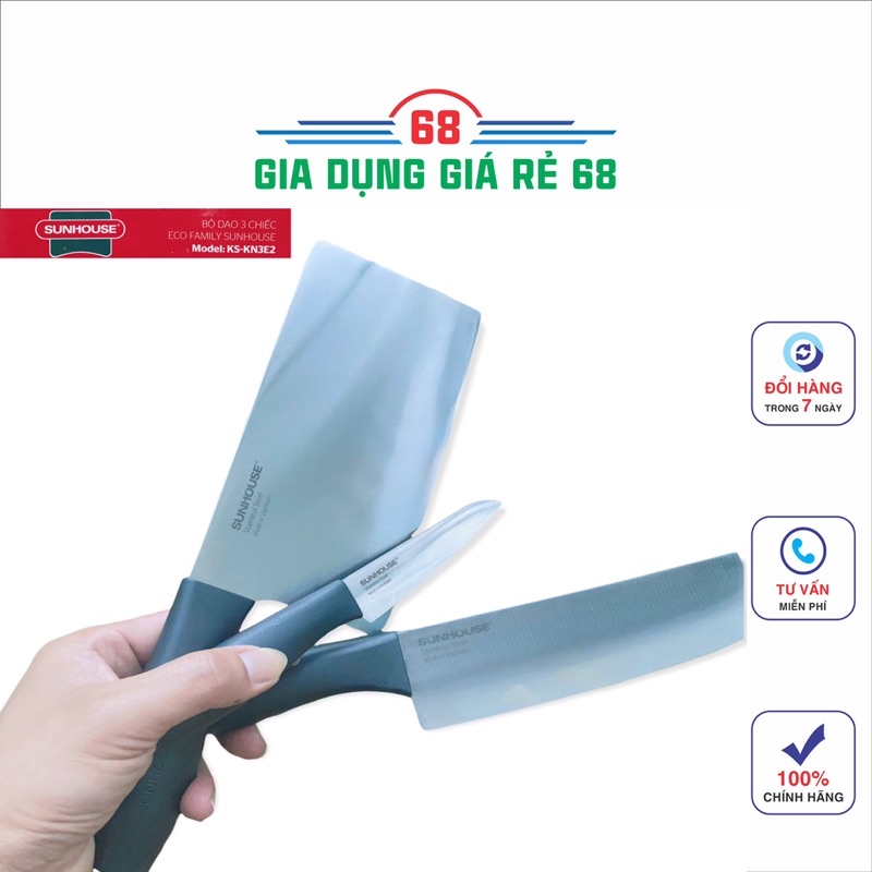 Bộ dao 3 chiếc Eco Family Sunhouse KS-KN3E2- MASAMOTO VIỆT NAM