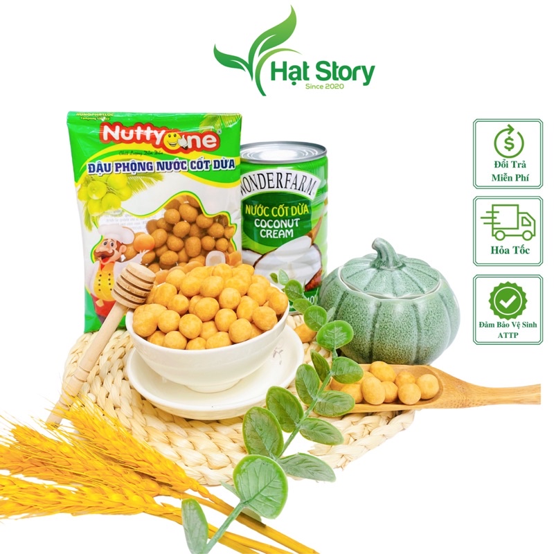 200Gr Đậu Phộng Da Cá Nước Cốt Dừa Hàng Mới 2022 Nuty, Thơm, Cam Kết Ngon