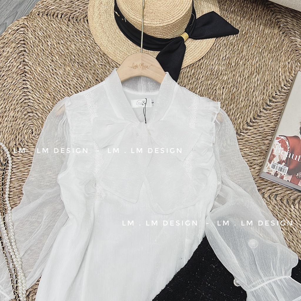 Áo sơ mi nữ tiểu thư 2 màu trắng , kem - LAMY87 | BigBuy360 - bigbuy360.vn