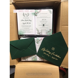 Rẻ vô địch thiệp cưới thiết kế in tên, ảnh ngoài phong bì